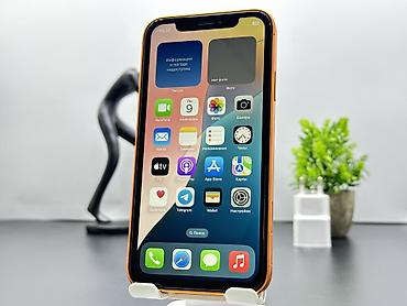 Apple iPhone: IPhone Xr, Б/у, 64 ГБ, Оранжевый, Зарядное устройство, 100 % — 6