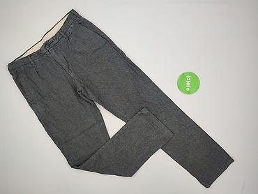 pullandbear pl: Męskie spodnie materiałowe w kolorze ciemnoszarym (melanż). - Krój — 2