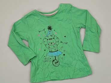 zielona bluzka z falbanką: Блузка, 5.10.15, 9-12 міс., стан - Хороший