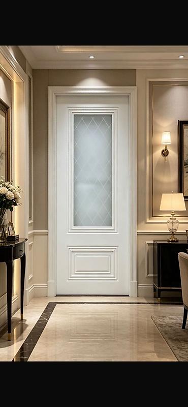 col qapi modelleri: Ağ rəngli klassik interyer qapıları🚪 8lik mdf 5 qat politan boya — 1