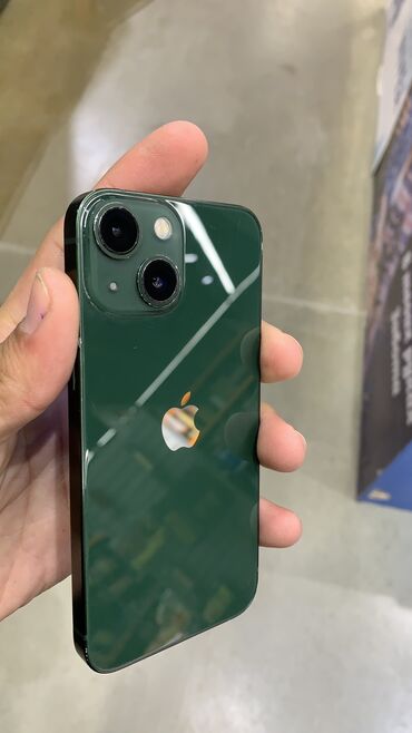 iphone 13 mini цена бишкек: IPhone 13 mini, Колдонулган, 128 ГБ, Alpine Green, Кулакчындар, Заряддоочу түзүлүш, Коргоочу айнек, 79 %