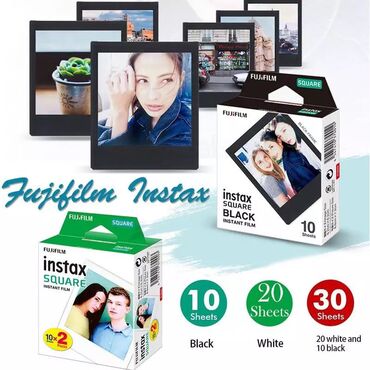 fujifilm s5500 in Кыргызстан | ДРУГИЕ АКСЕССУАРЫ ДЛЯ ФОТО/ВИДЕО: Оригинальная пленка Fujifilm Instax Square Instant white edge 10-100