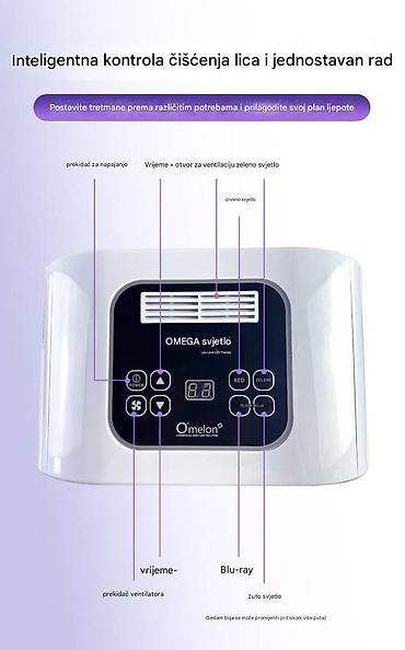 Ostali aparati za negu lica: LED fotonska lampa za negu kože – OMEGA svetlo, uređaj za celokupnu — 10