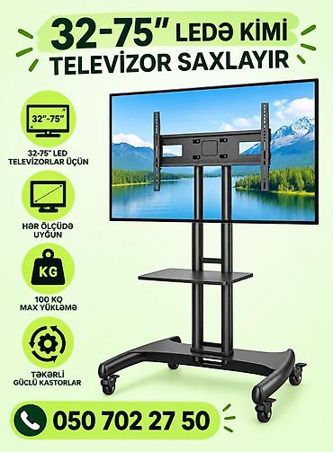 kronşteyn: 32 leddən 70 ledə kimi Televizorlar üçün sürülə bilən təkərli Original — 1
