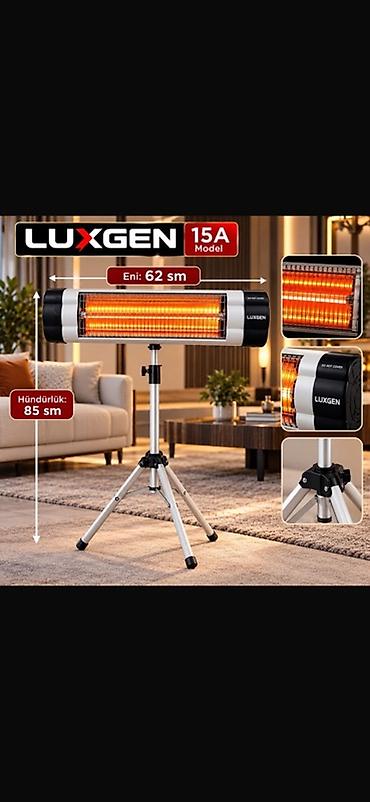 panel sendvic: Luxgen 15A qızdırıcı – tripod ayaqlı, enli infraqırmızı isidici — 1