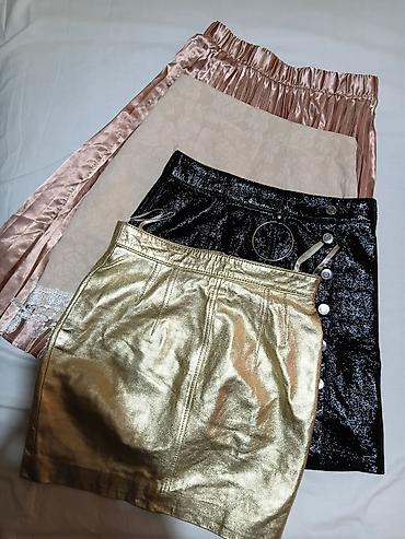 statement ogrlice: Set suknji – 4 komada, različiti stilovi i materijali - Crna mini — 2