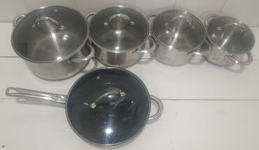 Наборы посуды: Продам набор посуды из нержавеющей стали "kaiserhoff" . Подходит для