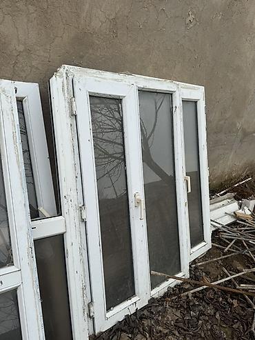 pendir mayasi: İşlənmiş İkiqat şüşə paketi Plastik pəncərə, Еni: 110 sm, Uzunluğu: 140 sm — 2