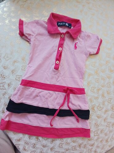 qulaql%C4%B1 u%C5%9Faq xalatlar%C4%B1: Детское платье U.S. Polo Assn, цвет - Розовый