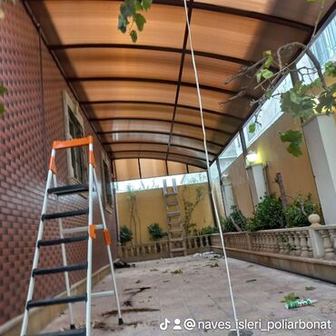 Dam işləri: Polkarbonatin satişi ve montaji 
Polikarbonat satişi 140-180m arasi — 9