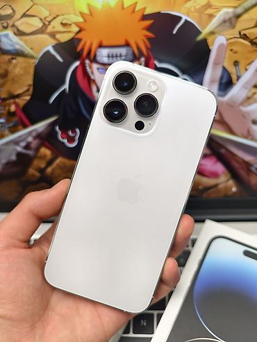 IPhone 14 Pro Max, Б/у, 256 ГБ, Белый, Кабель, Коробка, 78 %