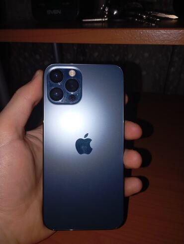 телефон iphone xr: IPhone 12 Pro, Колдонулган, 256 ГБ, Pacific Blue, Коргоочу айнек, Кабель, Каптама, 81 %