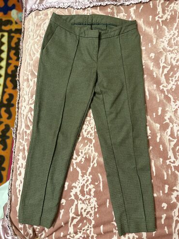 мужские клетчатые брюки: Брюки L (EU 40), цвет - Коричневый