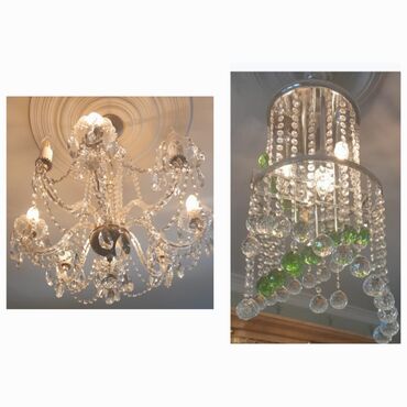 tort ucun samlar: Çılçıraq, 8 lampa, Xrustal