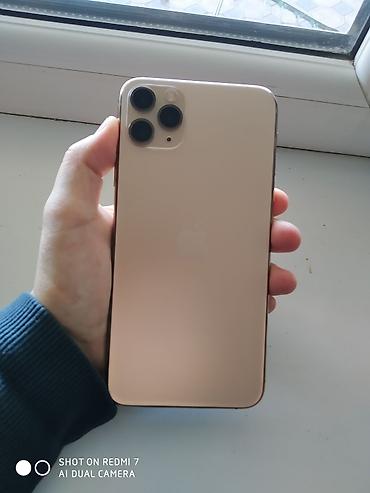 14 pro plus: IPhone 11 Pro Max, цвет Gold 256гб экранда кичине сарапина бар срочно — 1