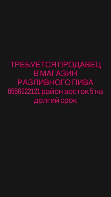 работа мерчендайзер бишкек: Ищем продавца-консультанта в магазин разливного пива. Кандидаты должны