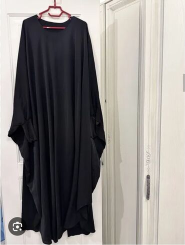 чёрное платье: Повседневное платье, ОАЭ, Лето, Длинная модель, 2XL (EU 44)