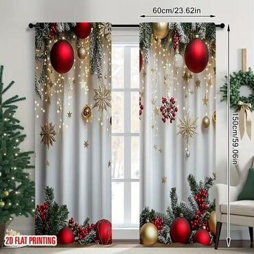Praznična dekoracija: Novogodišnje zavese Cena 1700din/2kom kao na slici Poručuje se — 19