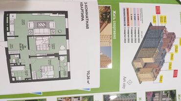 Продажа квартир: 3 комнаты, 70 м², 13 этаж