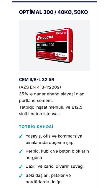 hascevher tava: Holcim Sement, M-300, A-klass, Kredit yoxdur, Pulsuz çatdırılma — 4