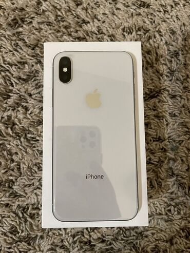 Apple iPhone: IPhone X, 256 GB, Ağ, Zəmanət, Barmaq izi, Simsiz şarj