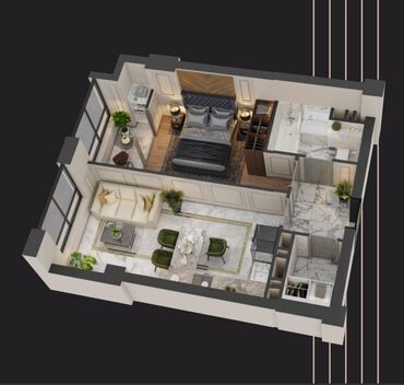 Продажа квартир: 1 комната, 48 м², Элитка, 9 этаж, ПСО (под самоотделку) — 2