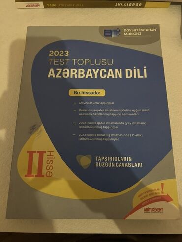 Kitablar və jurnallar: Azərbaycan dili Testlər 11-ci sinif, 2-ci hissə, 2023 il