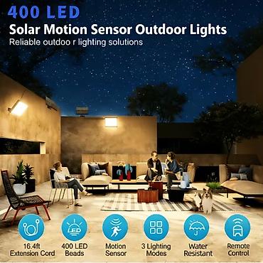 otiraci za kucu pepco: **Solarna zidna LED lampa sa odvojenim panelom – 400 LED** Spoljna — 6