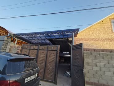 Сварка: Навес из поликарбоната с металлическим каркасом. Подходит для создания — 3