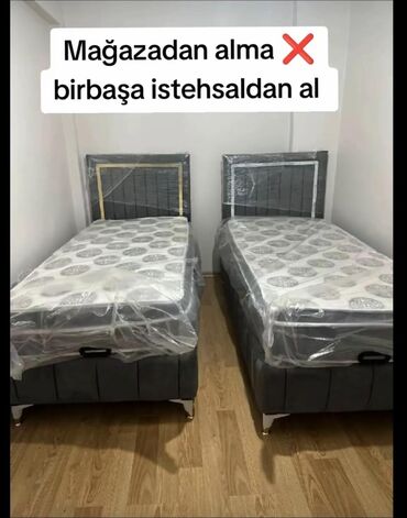 Çarpayılar: Yeni, Təknəfərlik çarpayı, Bazalı, Matras ilə, Siyirməsiz, Azərbaycan — 9