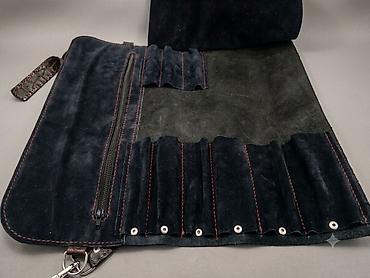 alət cantası: Dəri bıçaq/alat çantası – rulon tipli - Material: qalın, teksturalı — 9