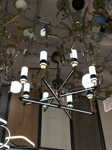 lüstra: Çılçıraq, 10 və daha çox lampa, Metal
