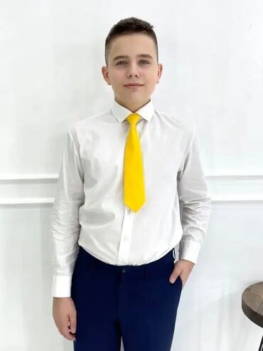 прокат национальных костюмов для детей: Детский галстук на резинке 40 штук - Цвет: ярко‑жёлтый (сатиновый