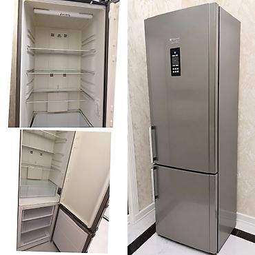 diş: İşlənmiş 2 qapılı Hotpoint Ariston Soyuducu Satılır, rəng - Gümüşü — 1