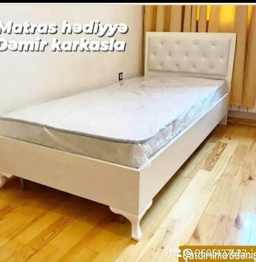Çarpayılar: Yeni, Təknəfərlik çarpayı, Bazalı, Matras ilə, Azərbaycan — 5