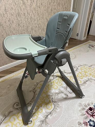 ev masin: Kidilo uşaq yemək stulu - Rəng: boz-yaşıl tonlarda - Yumşaq — 1