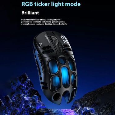 Mauslar: T-WOLF X3 Gaming mouse ●sensor: Paw 3311 ●Qoşulma: Type-C, 2.4G -da lalafo.az — 5 Mauslar: T-WOLF X3 Gaming mouse ●sensor: Paw 3311 ●Qoşulma: Type-C, 2.4G — 5