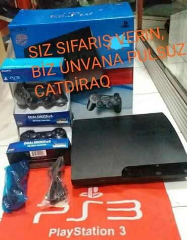 прокат playstation 3: PlayStation 3 konsollari ✓Xaricden gelir ✓Hamisi ela veziyyetde,hard