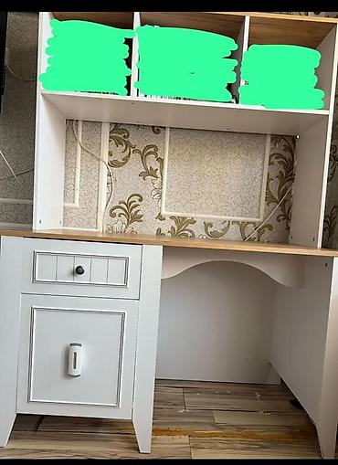 taxta rəf: Düz masa, Stulsuz, Polkalı, Siyirməli, MDF — 1