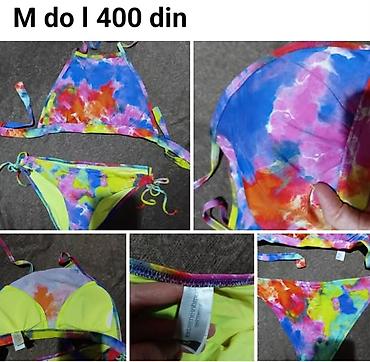 Bikini (dvodijelni kupaći) – šareni tie-dye dezen - Veličina: M do L — 1