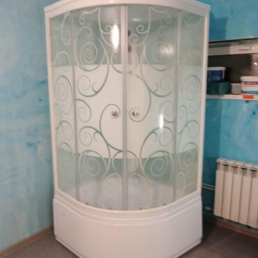 Duş kabinaları, arakəsmələr: Yeni Üstü açıq kabina, Künc üçün, Pulsuz çatdırılma — 27