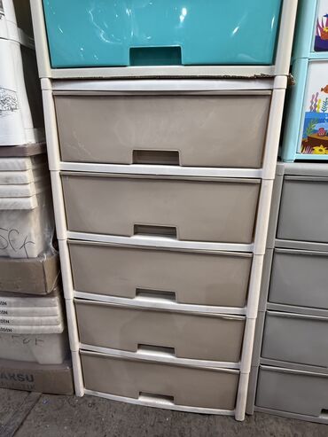 Комоды для одежды: Комод для одежды, Новый, Без зеркала, Пластик, цвет - Бежевый, Платная доставка — 16