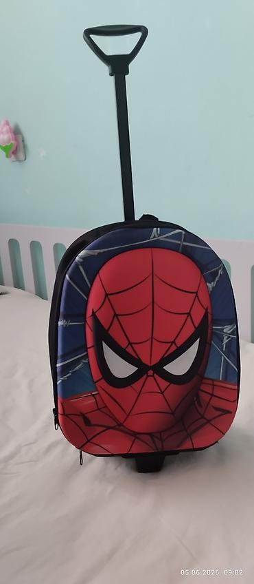Məktəb çantaları: Uşaq üçün təkərli bel çantası – Spider‑Man dizaynlı - Ön tərəfi — 3