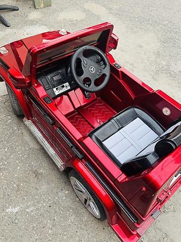 Детский мир: Uşaq üçün elektrikli maşın – G-class üslubunda, qırmızı metalik rəng — 3