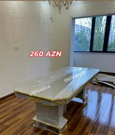 Masa və oturacaq dəstləri: Qonaq otağı üçün, Yeni, Açılmayan, Dördbucaq masa, 6 stul -da lalafo.az — 24 Masa və oturacaq dəstləri: Qonaq otağı üçün, Yeni, Açılmayan, Dördbucaq masa, 6 stul — 24