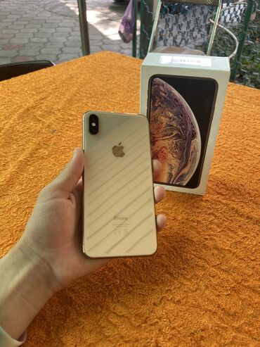 Apple iPhone: IPhone Xs Max, Б/у, 64 ГБ, Золотой, Чехол, Коробка, 79 %