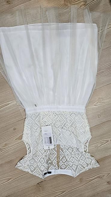 dune salonke: Elegantna bela haljina P.S. Fashion vel 36 NOVO (model: HORMINI 02) — 1