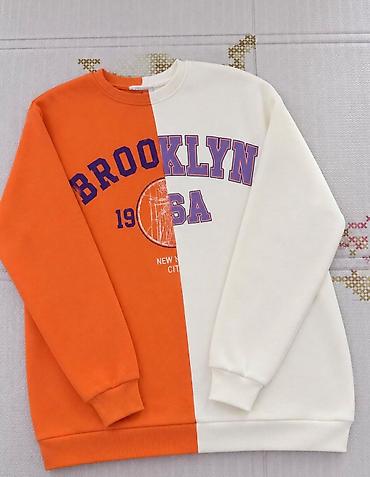 ljubicasti duks: Duks “Brooklyn USA” – uniseks, dugački rukavi, okrugli izrez. Dizajn u — 1