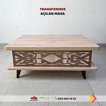Masalar: Jurnal masası, Yeni, Transformer, Laminat, Dördbucaq masa — 4