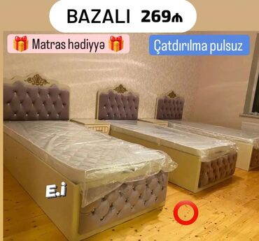 ikinci el tek carpayi: Новый, Односпальная кровать, С подъемным механизмом, С матрасом